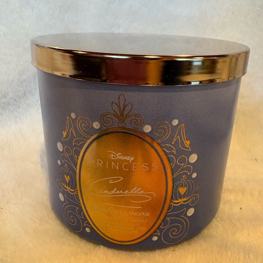 Disney Princess Candle with Blue and Gold Design